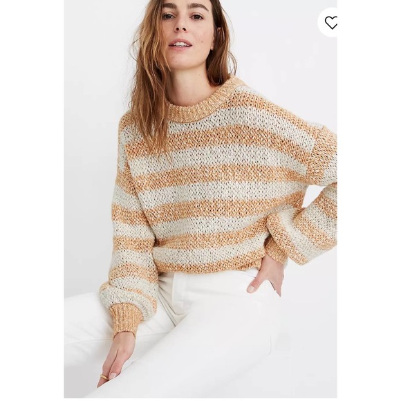 Madewell Tops - Madewell Baez Pullover Sweater in Stripe Size xxs